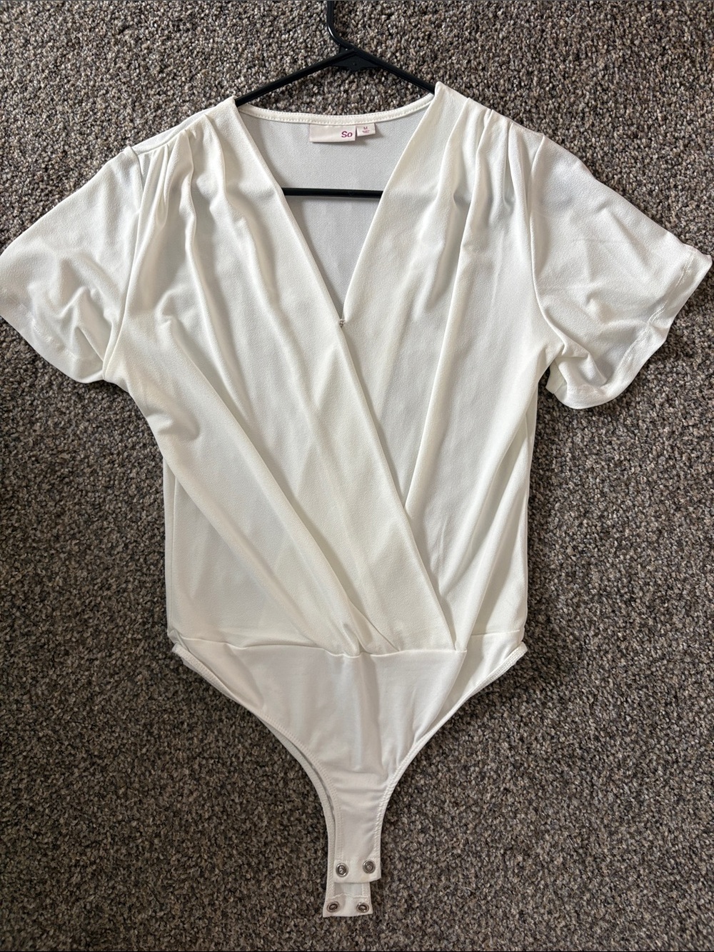 White Surplice Bodysuit